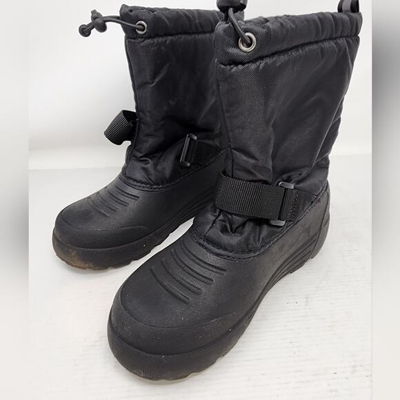 Northside Black Snow Boots Kids Winter Boots Adjustable Water Resistant Size 4 - Picture 2 of 11